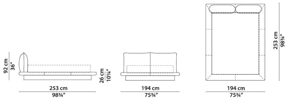 Двуспальная мягкая кровать Baxter Aura ARCH-00075198 - Вид №16
