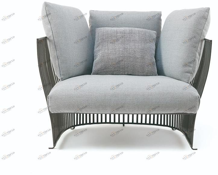 Ethimo Садовое кресло из ткани и алюминия с подлокотниками Venexia sun-id-1392039