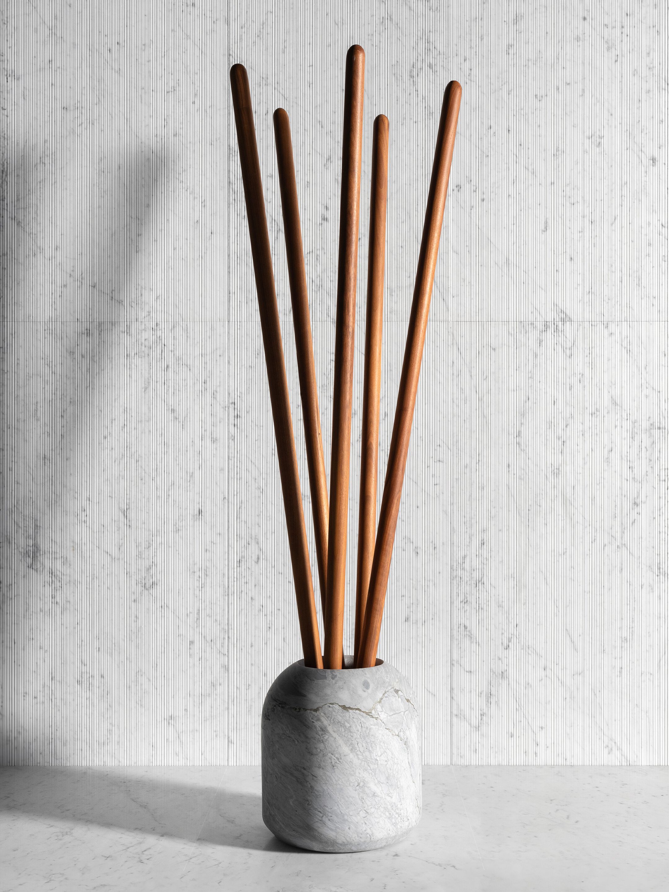 Напольная вешалка из дерева и мрамора LUCE DI CARRARA AROMA ARCH-00117793 - Вид №4