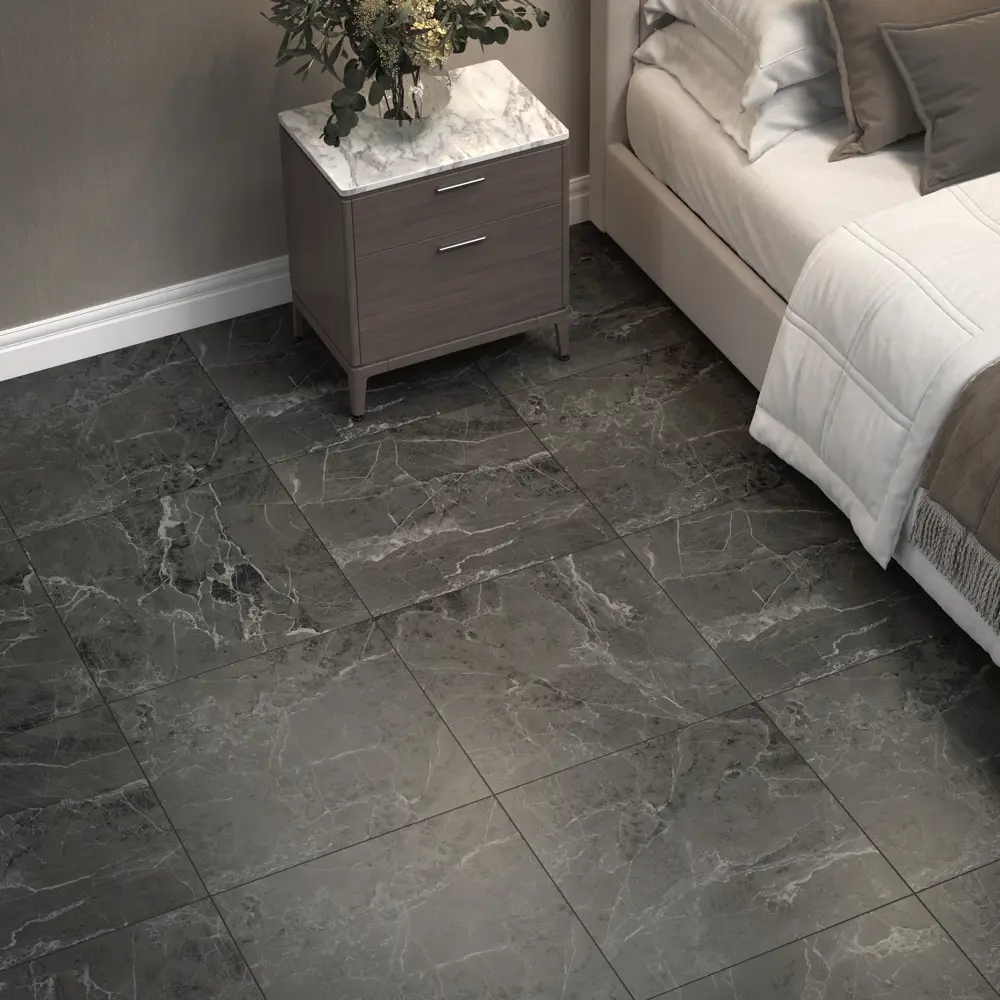 Керамогранит Kerama Marazzi Лоди: черный матовый с ректификацией 89340440