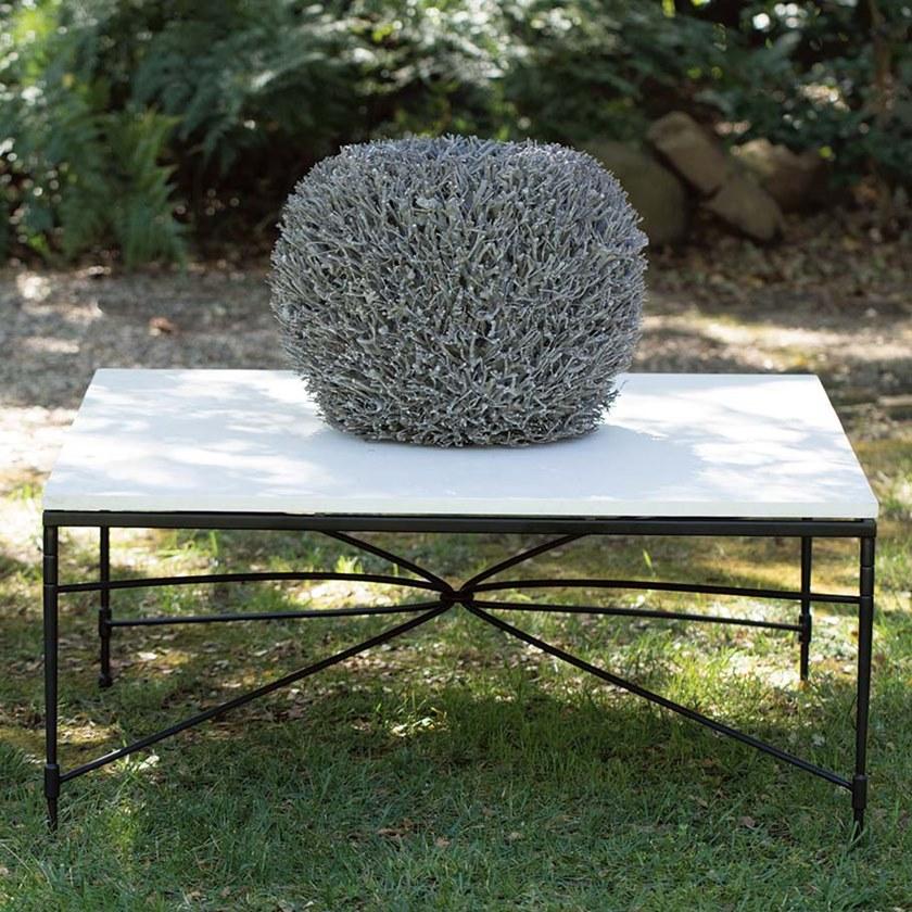 JANUS et Cie Квадратный журнальный столик из смолы и нержавеющей стали Amalfi sun-id-1381348 - Вид №8