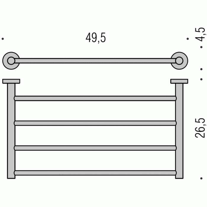 W4987 Полка для полотенец COLOMBO PLUS Colombo Design - Вид №2