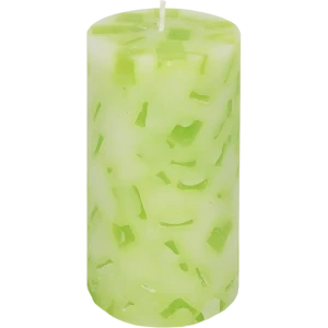 89369070 Свеча столбик ароматизированная Лемонграсс бело-зеленая 13 см STLM-0836222