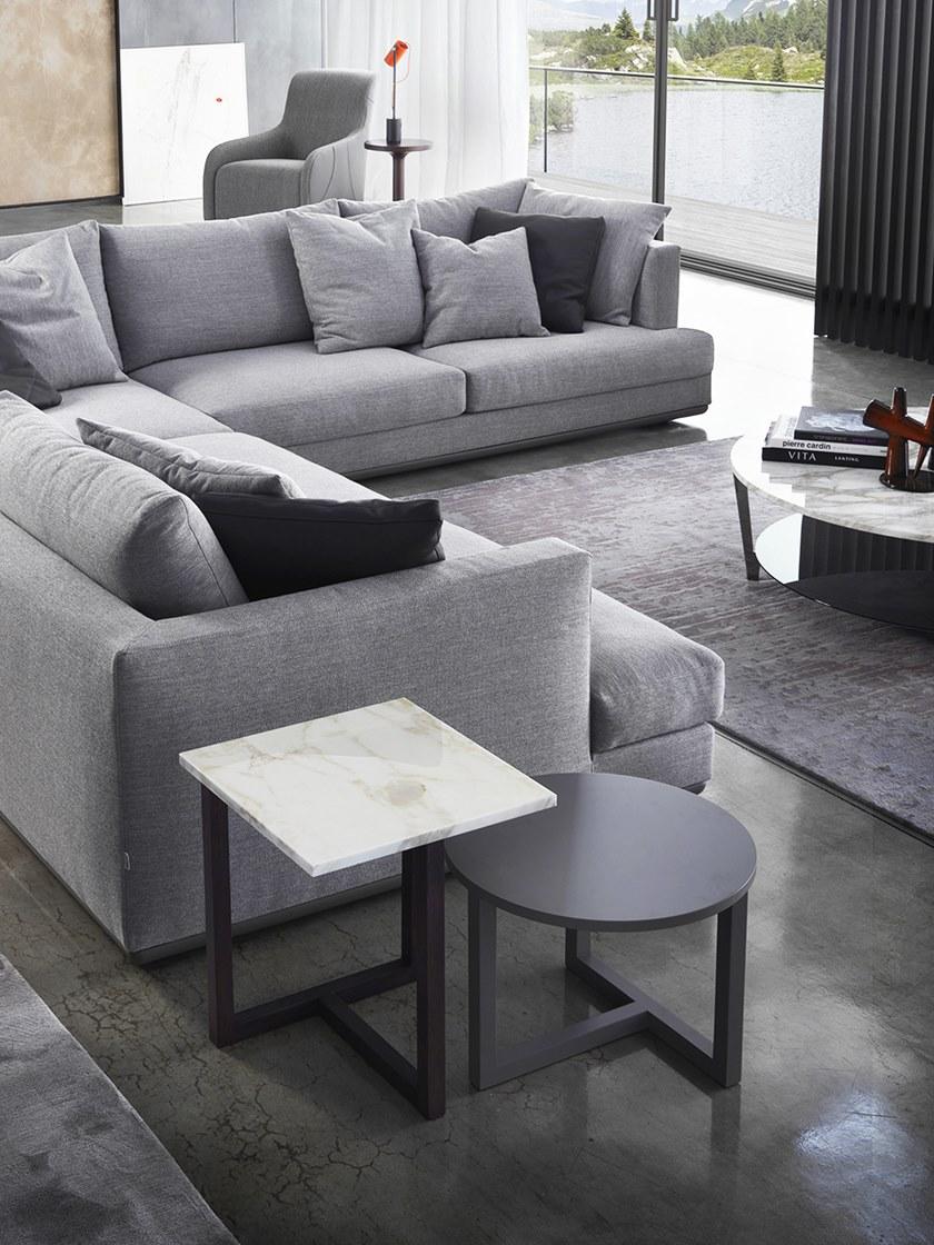 Marelli Квадратный журнальный столик из мрамора и дерева sun-id-1417191 - Вид №6