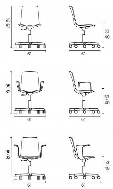 ENEA Офисный стул из ткани с подлокотниками Lottus high sun-id-1460786 - Вид №10