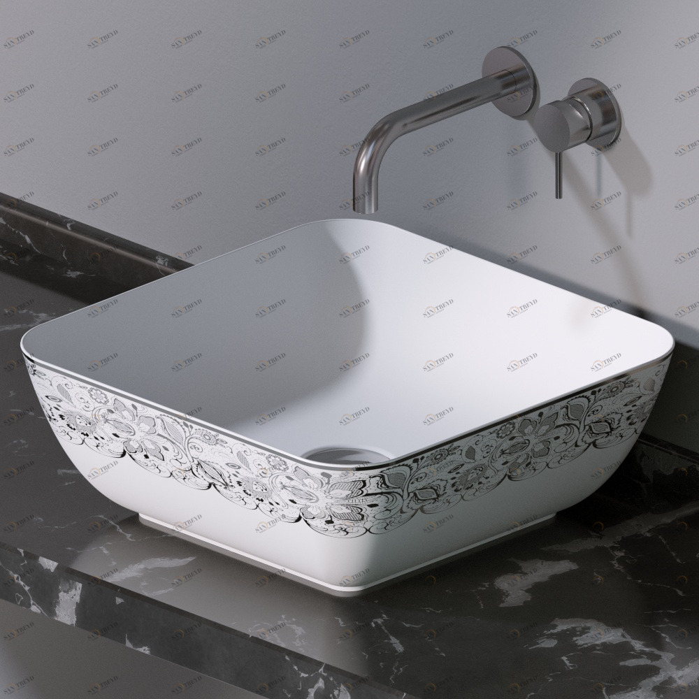 L602463P Накладная раковина на столешницу  прямоугольная A. e T. Italia ELITE AeT ITALIA