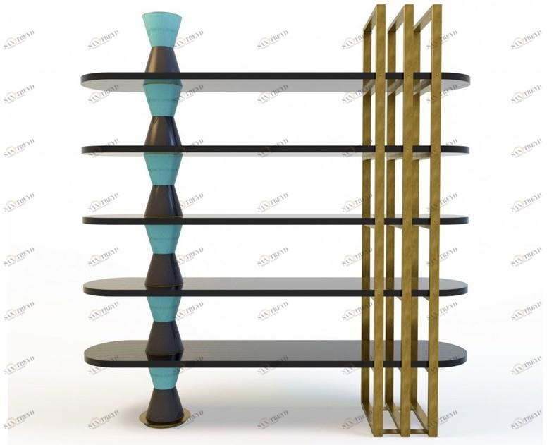 MARIONI Книжный шкаф из лакированного дерева отдельно стоящий Palm 02961