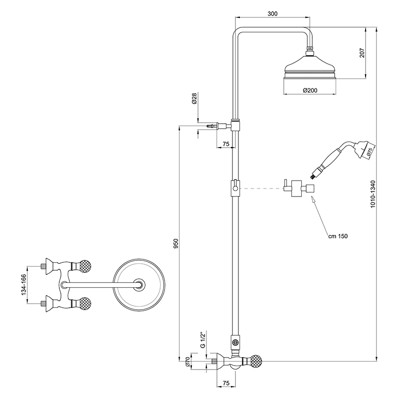 KA760405065 Душевая система Webert Karenina  - Вид №3