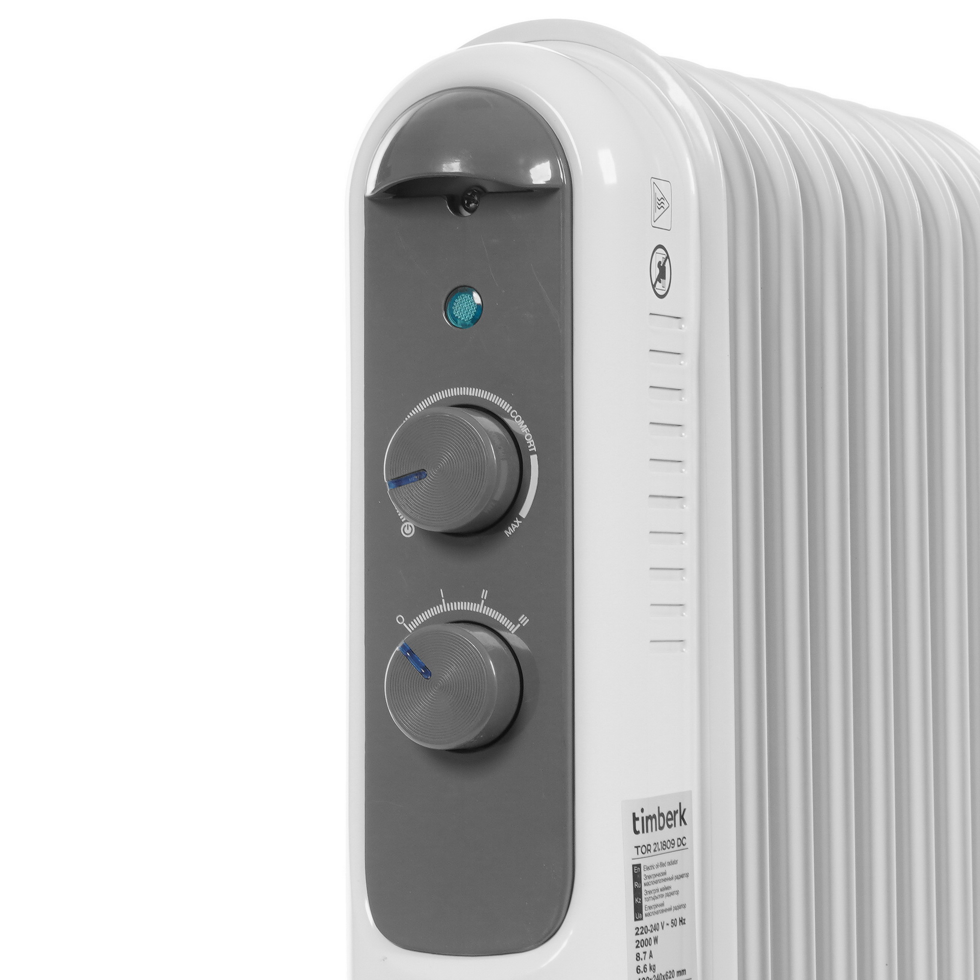 5334495 Масляный обогреватель Timberk TOR 21.1809 DC белый STDN-0017845 - Вид №3