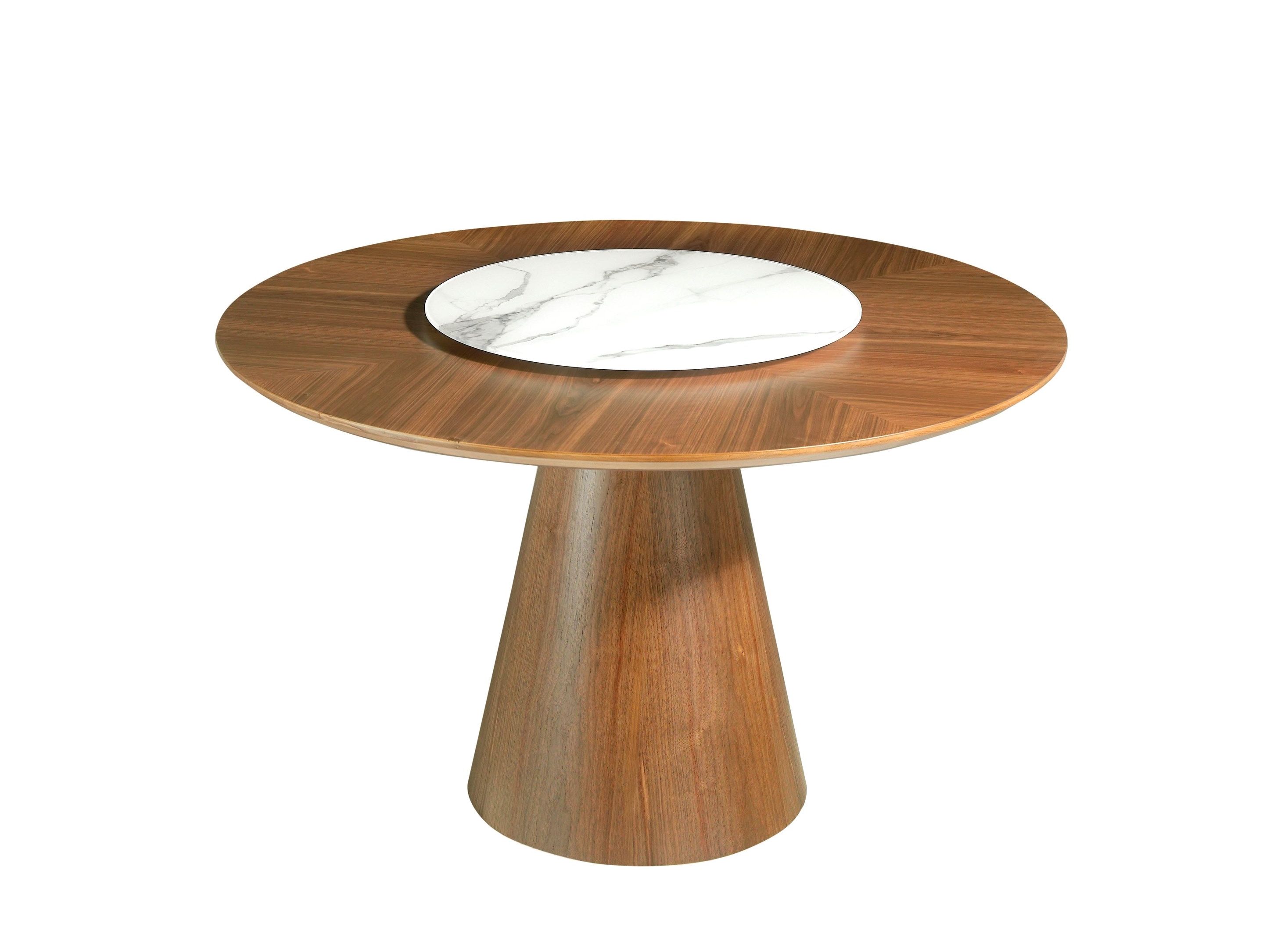 Круглый деревянный обеденный стол с Lazy Susan Angel Cerda Nature Life ARCH-00066121