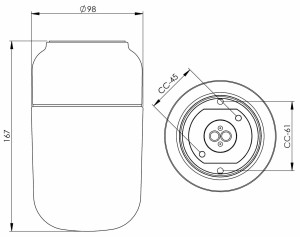 Настенный светильник / потолочный светильник из стекла и фарфора