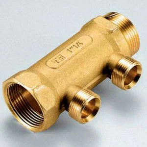 Коллектор НВ 1"1/4 TIEMME 2 выхода 3/4"ЕК 50мм