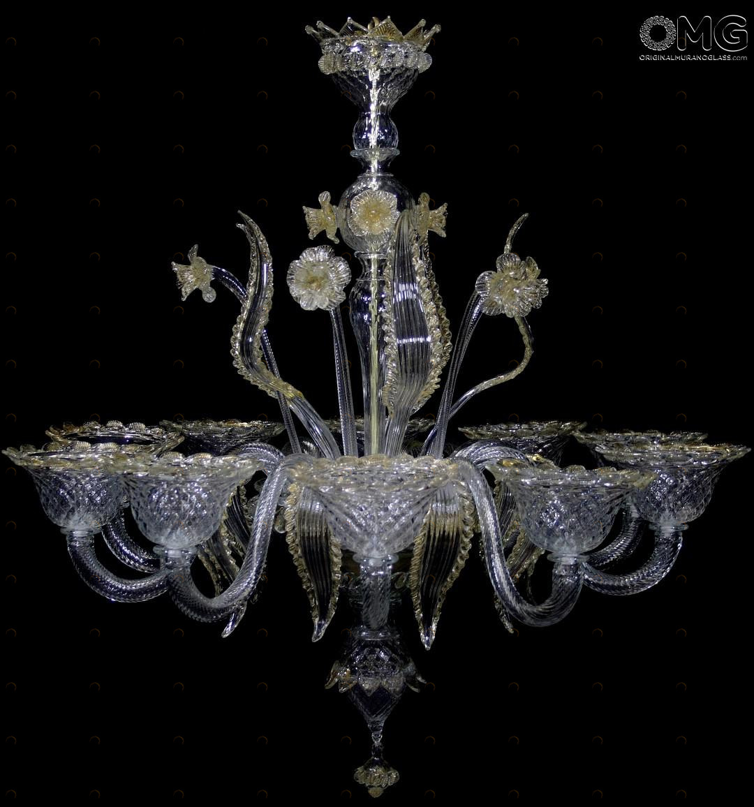 1309 ORIGINALMURANOGLASS Люстра Ка Бембо - Венецианская Коллекция - муранское стекло OMG 110 см 
