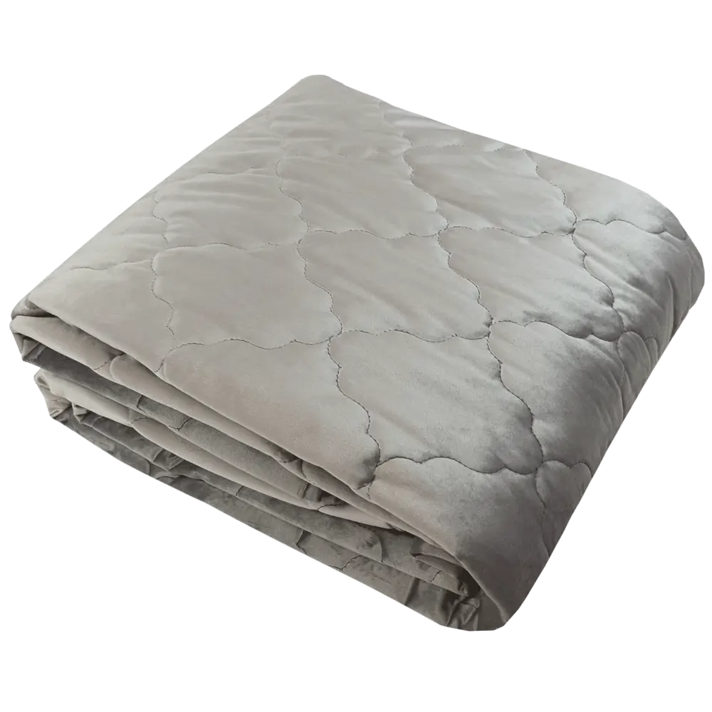 Покрывало Ромб 220x240 см бархат цвет серый Бельвита STLM-2000217