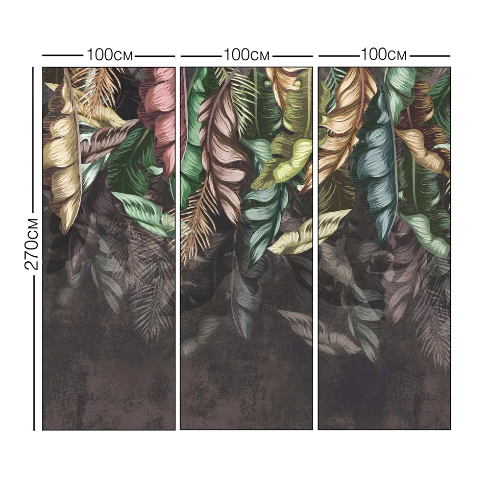 Фотообои Изысканные растения флизелиновые, 300x270 см, L13-273 FBRUSH 3D FLIZART STLM-2169180 - Вид №3