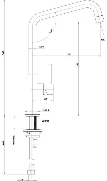 Paini Ixa IXA1572SKM смеситель для кухни IXA1572SFE - Вид №2