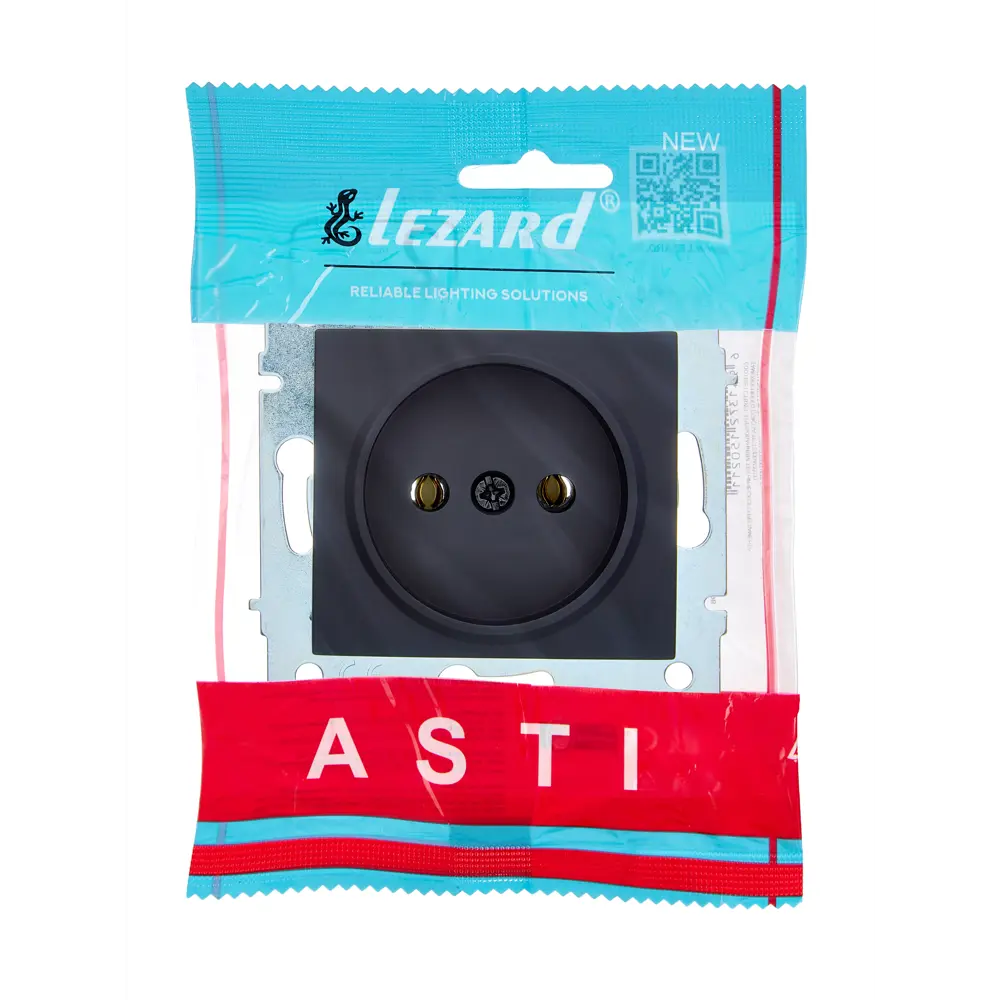 Розетка встраиваемая Lezard Asti без заземления цвет черный бархат STLM-2095379 - Вид №4