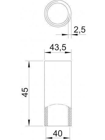 Стальная втулка для электрооборудования OBO Bettermann BlackLine ARCH-00004771 - Вид №1
