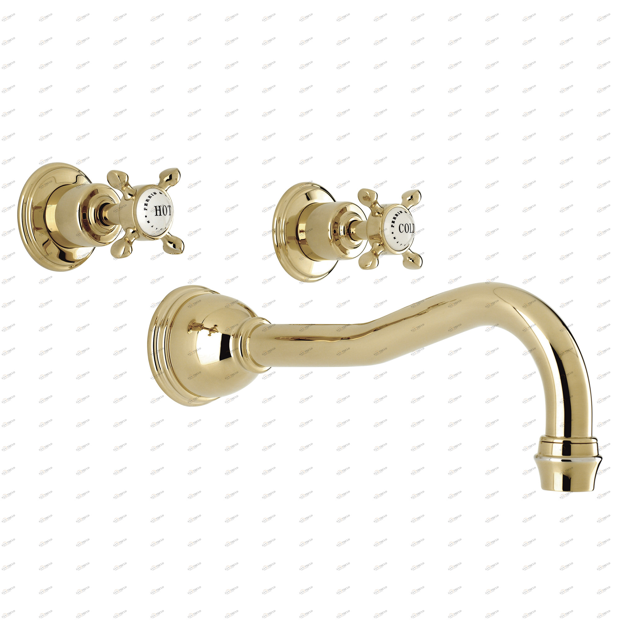 Traditional bathrooms Смеситель для умывальника CROSSHEAD на 3 отверстия Pr3791/nk 