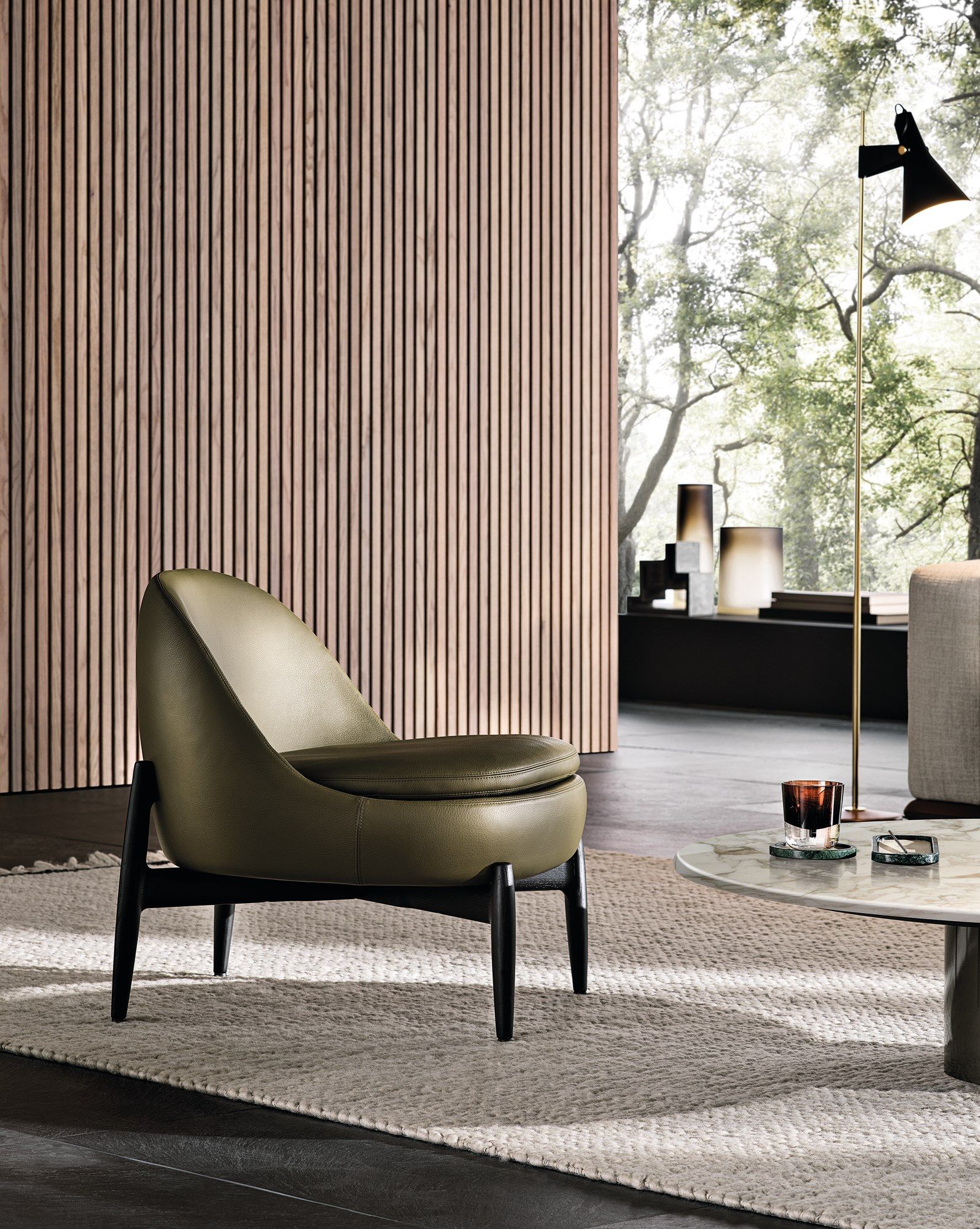 Кожаное кресло для отдыха Minotti Сендай ARCH-00037214 - Вид №2