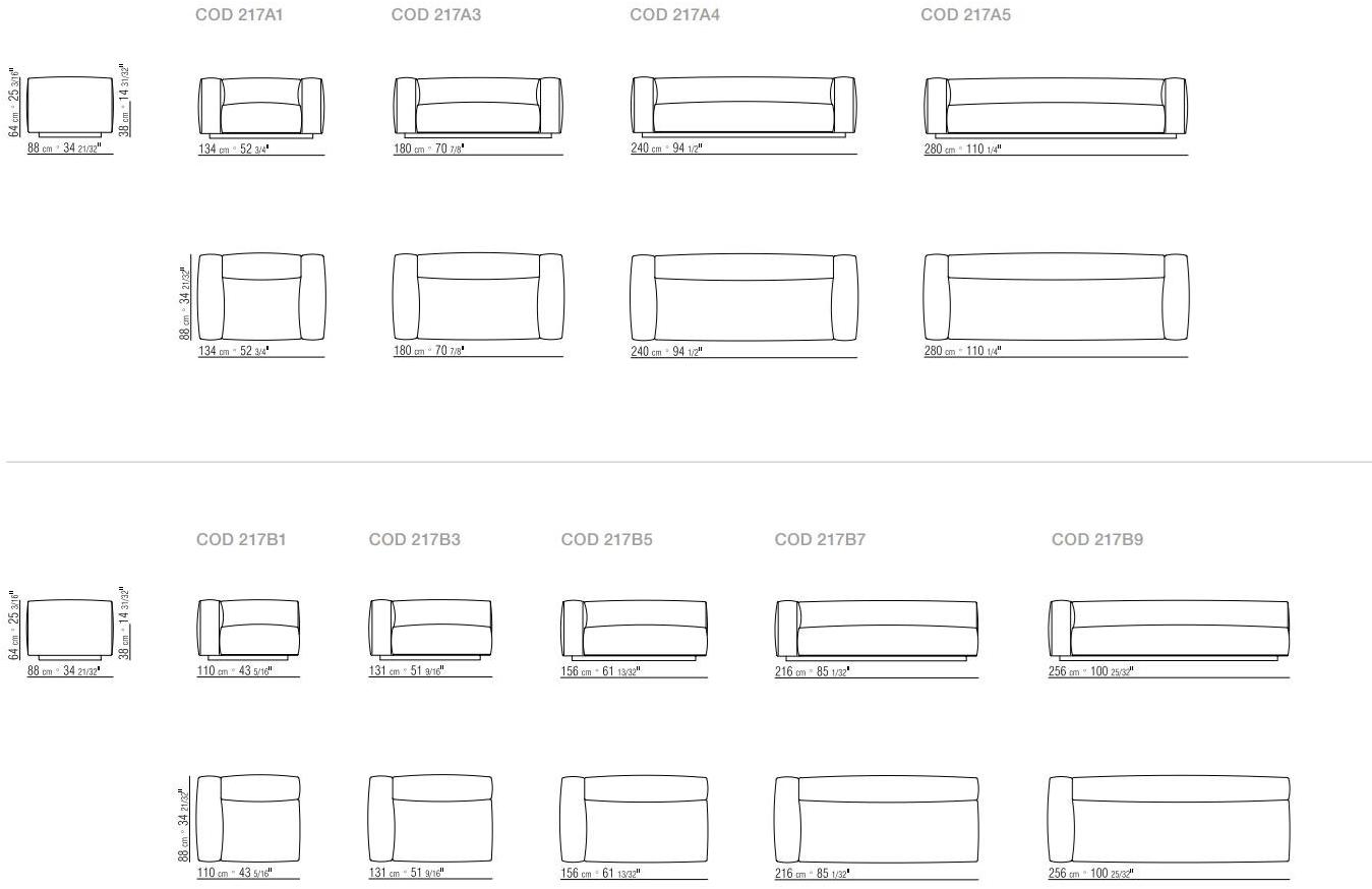 Flexform 4-х местный модульный диван из ткани Lario sun-id-1371755 - Вид №14