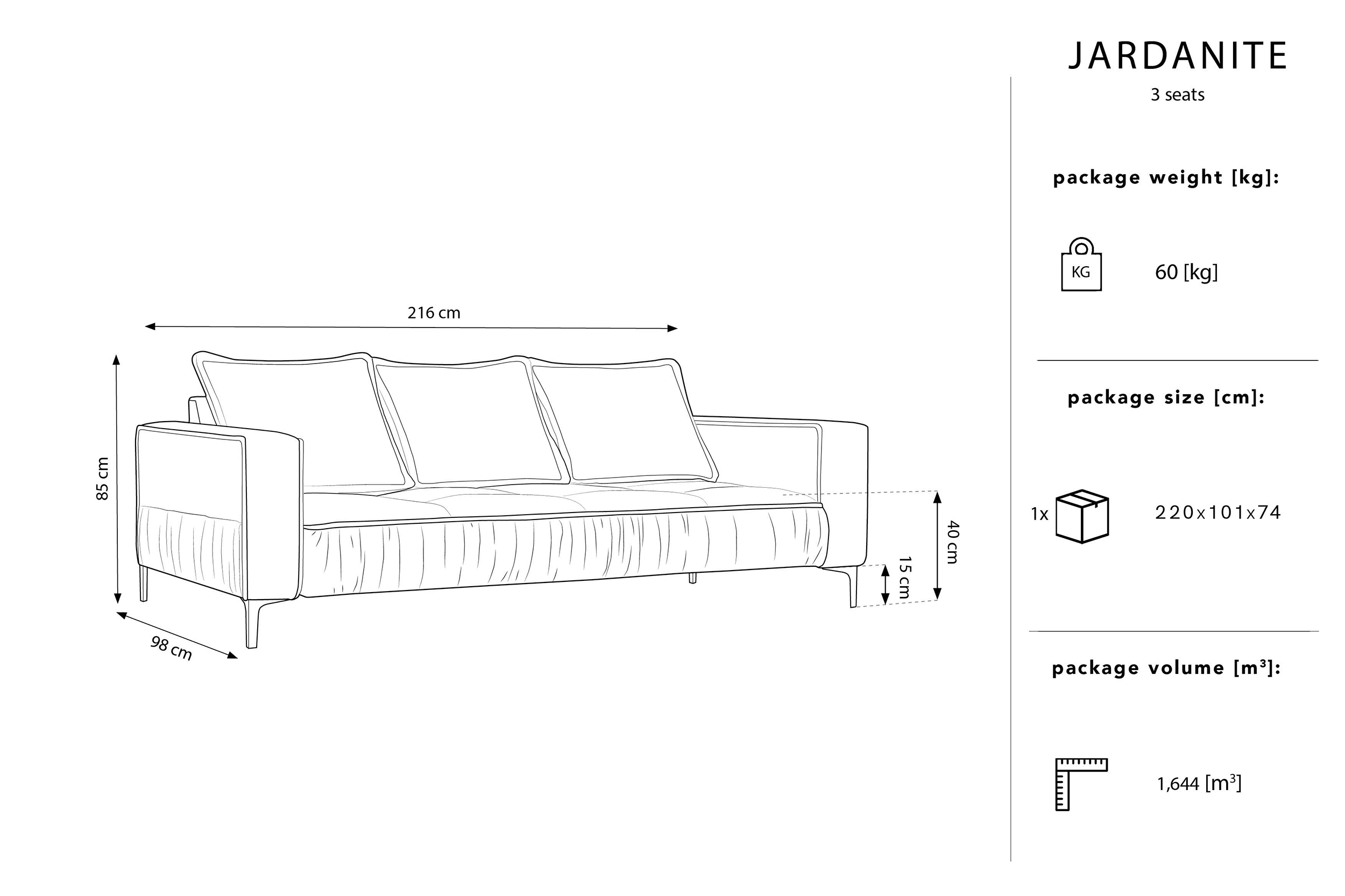 2000983247766 Диван Jardanite KENNETH COBONPUE  - Вид №2