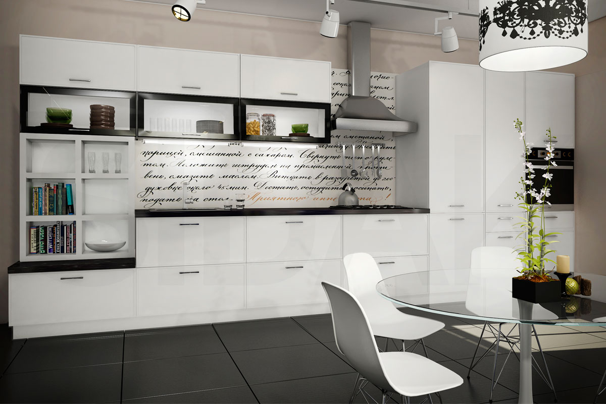 Фасады для кухни Модерн Фрезеровка «Алабама» Раф №551 SIDAK SIST804-14 - Вид №1