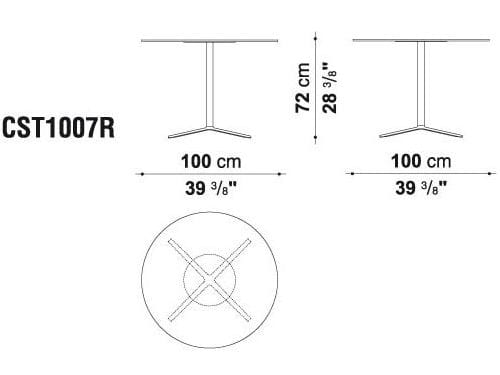 Круглый стол HPL с основанием для спиц B&B Italia Project космос ARCH-00046066 - Вид №3