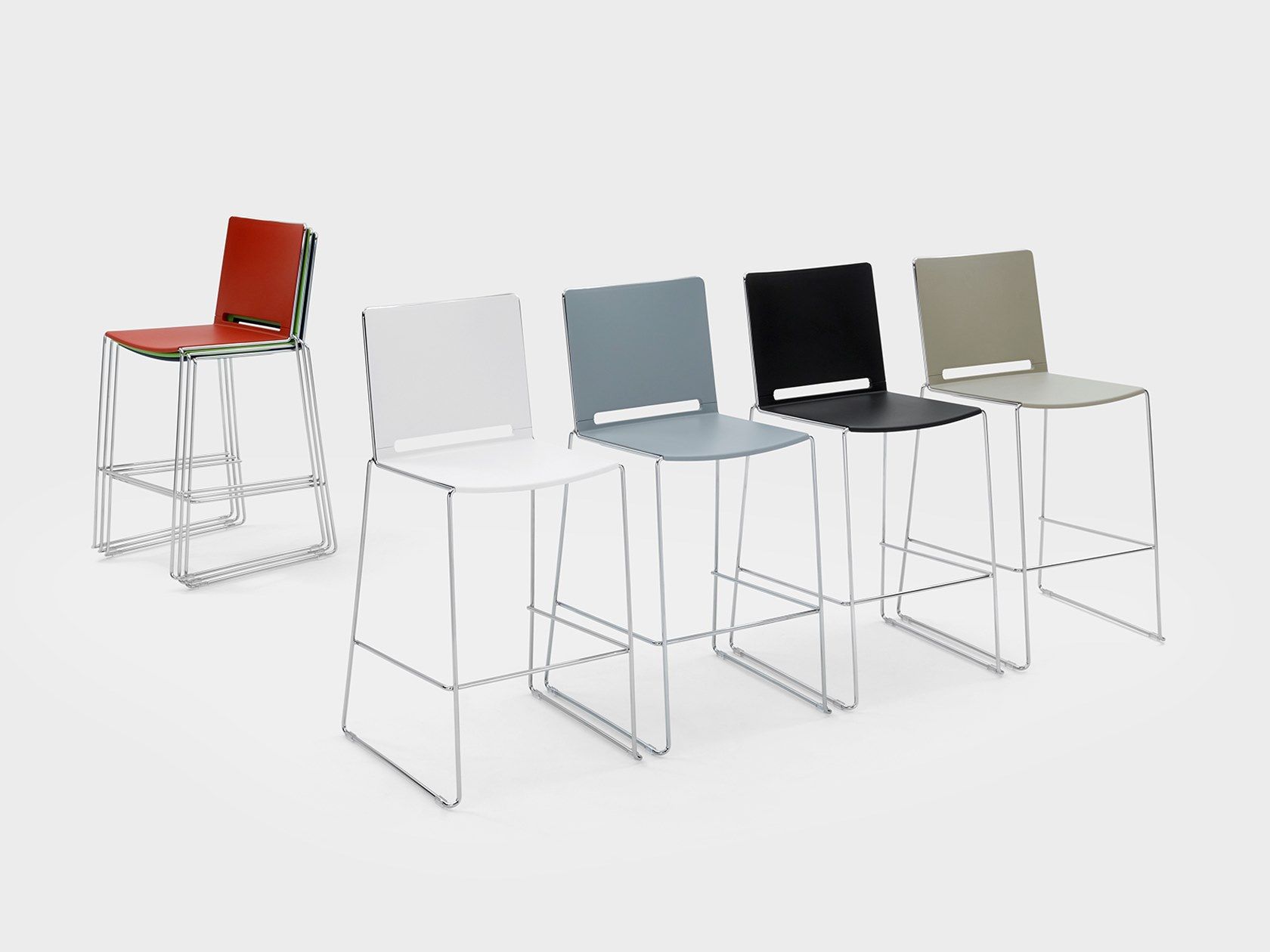 Пластиковый высокий табурет Viganò Маргаритка ARCH-00072821 - Вид №2