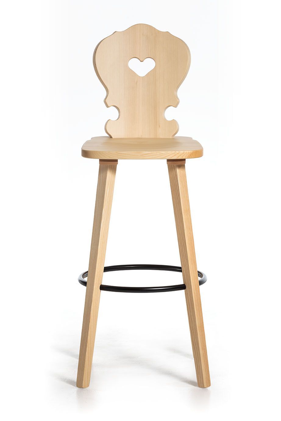 Высокий стул из ели со спинкой SIPA Вена ARCH-00142832 - Вид №1