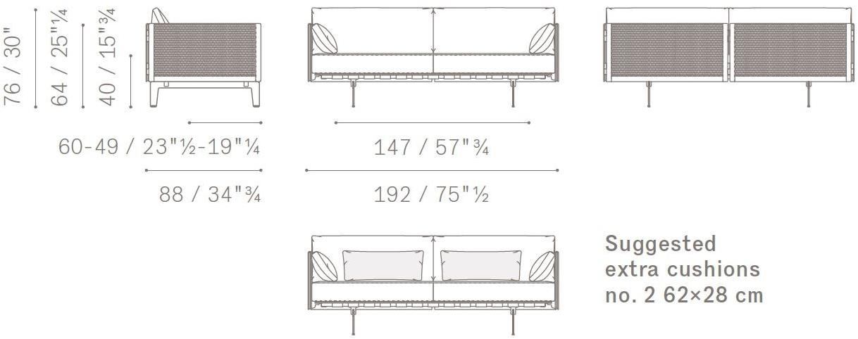 Poltrona Frau Диван из ткани La collezione - divani e poltrone sun-id-1484225 - Вид №4