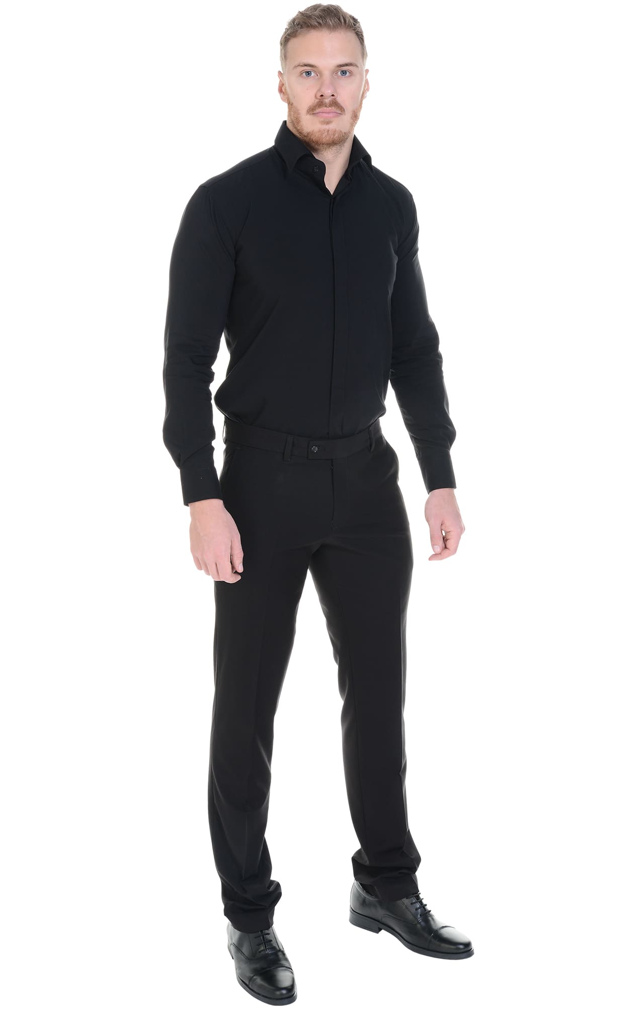 62479 Рубашка мужская  black El-Risto  Корпоративная одежда  размер 42/170-176  - Вид №5