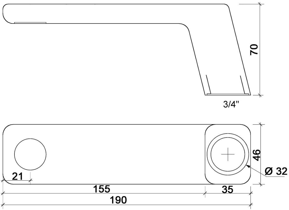 rvb Излив для умывальника на террасе Slide 8010.--.75 - Вид №1