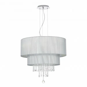 Подвесная люстра Ideal Lux Opera SP6 Argento IDEAL LUX ДИЗАЙНЕРСКИЕ, OPERA ARGENTO 057393 Серебро