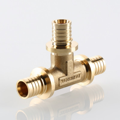 VTm.431.BG.252016 Фитинг аксиальный универсальный – тройник надвижной Valtec 25 (3,5) мм х 20 (2,8) мм х 16 (2,2) мм  - Вид №3