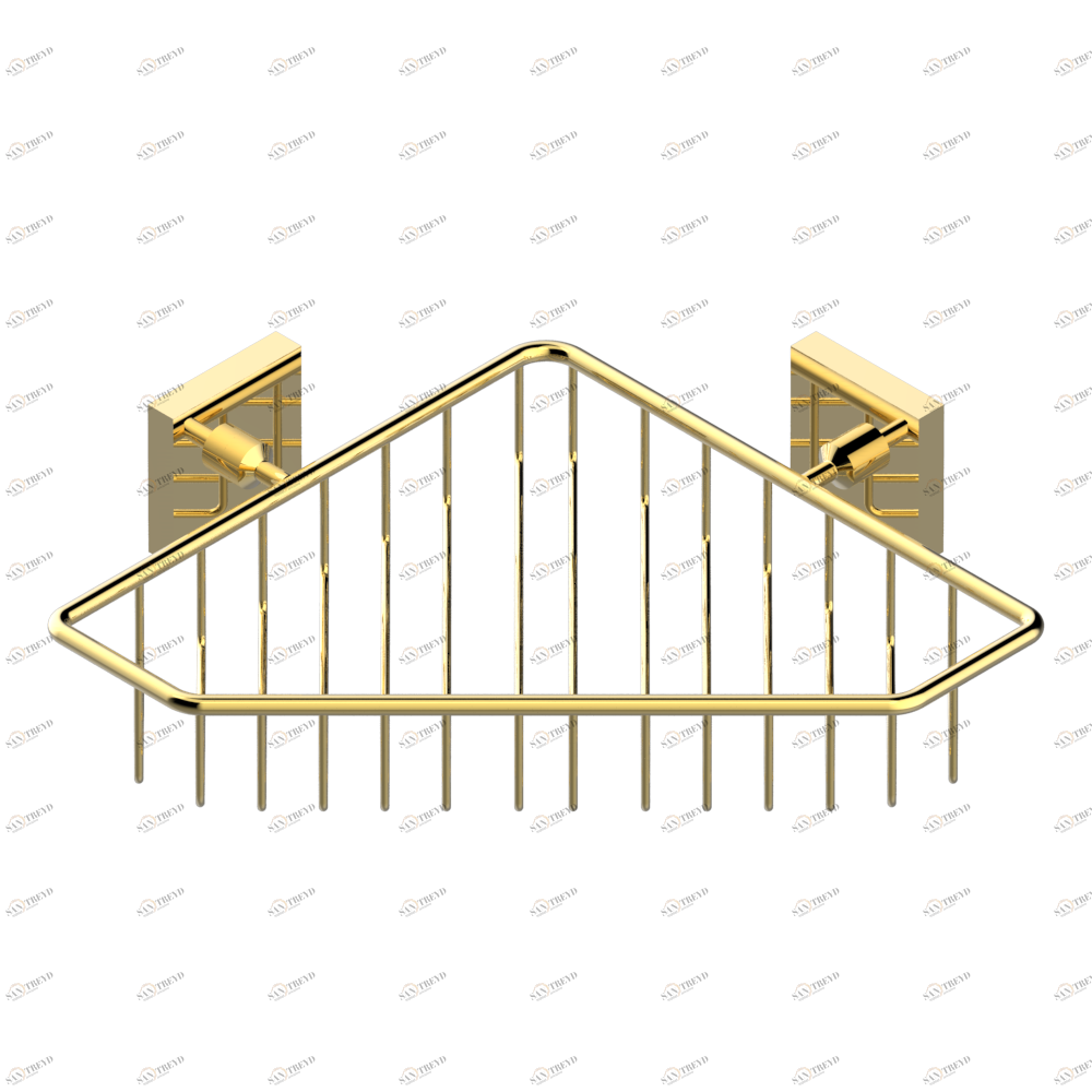 A6G-3623 Мыльница-сетка большая угловая с фланцами 200 x 200 мм Thg-paris Profil инкрустация Lalique Золото A6G-3623 CAT.F