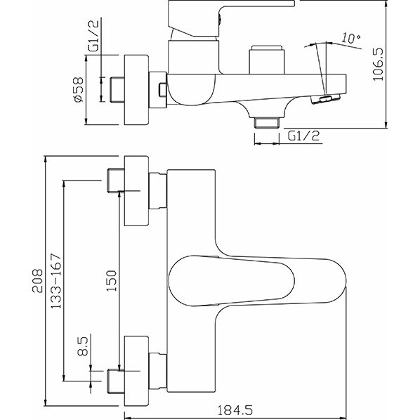 35-05L TIMOS  Смеситель для ванны  ARGO kran 3505ltimos - Вид №1