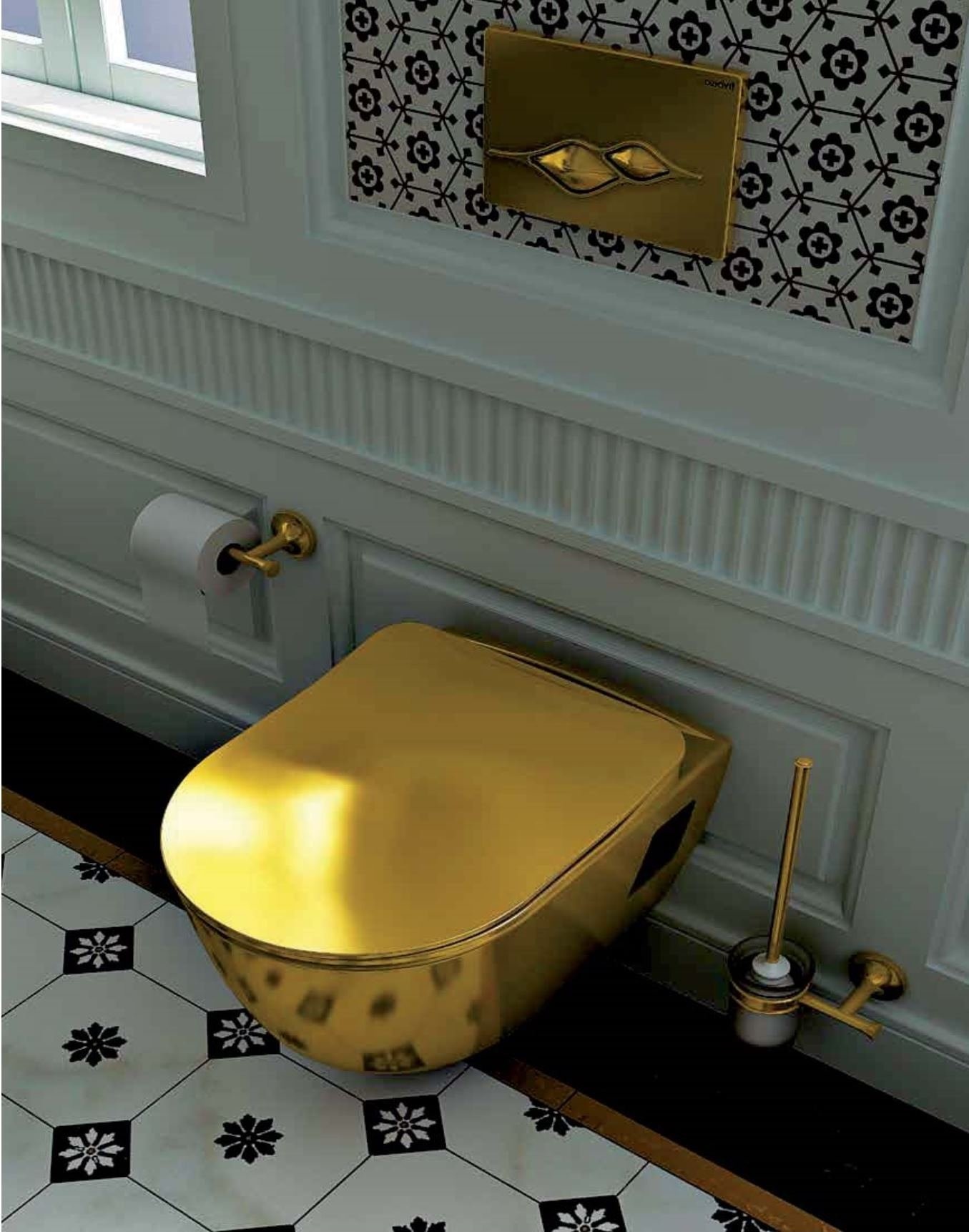 TP325-11CB00E-AK00 ЗОЛОТО Унитаз подвесной Creavit  - Вид №1