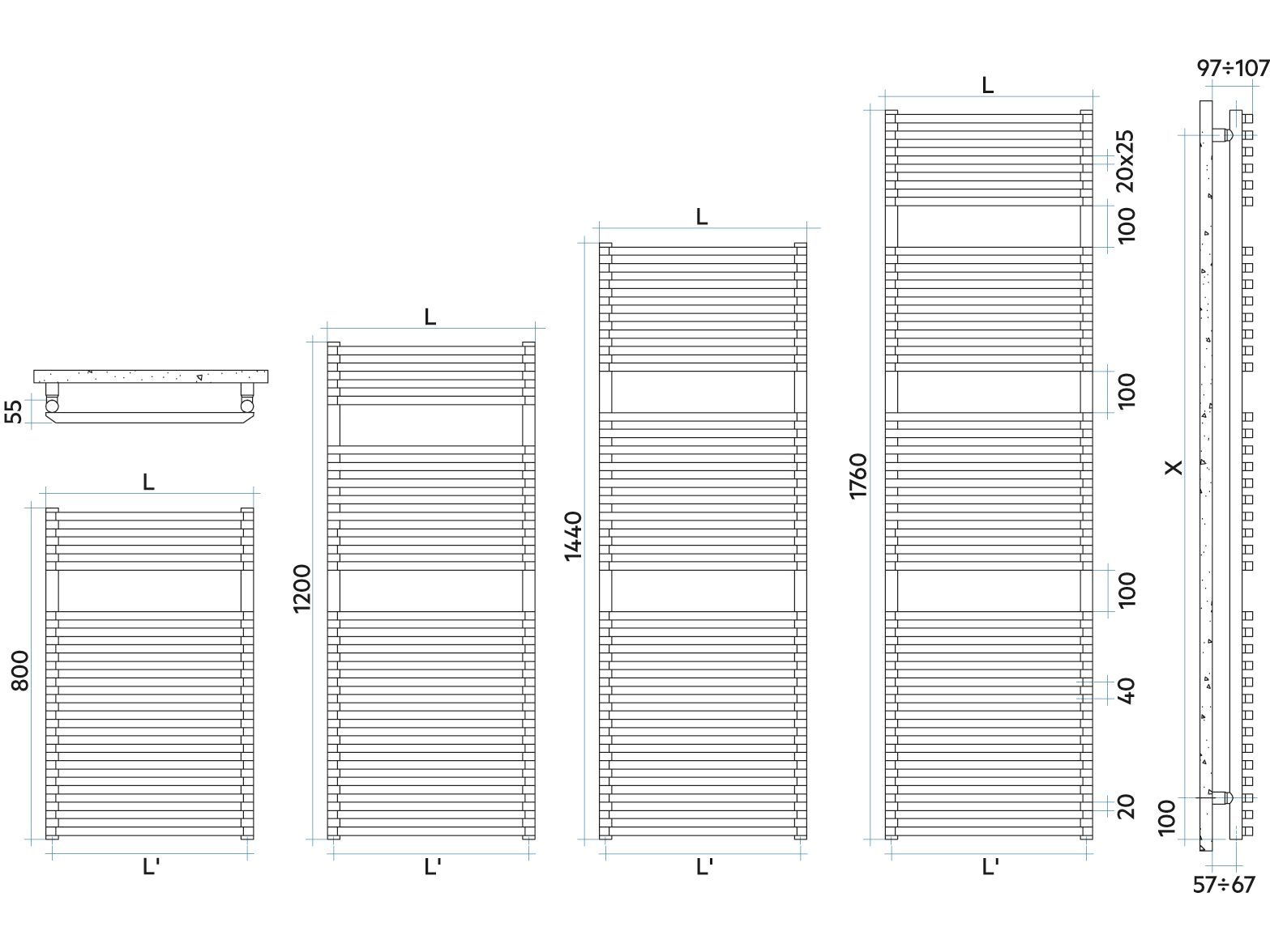 Стальной радиатор для ванной комнаты Irsap ARCH-00033000 - Вид №4