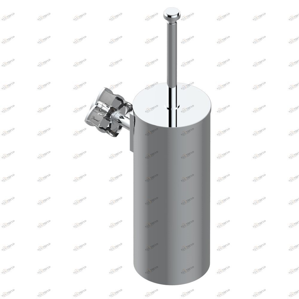 U6A-4720C Стакан настенный и щётка для унитаза с крышкой Thg-paris Pétale de Cristal, прозрачный хрусталь Хром U6A-4720C CAT.A