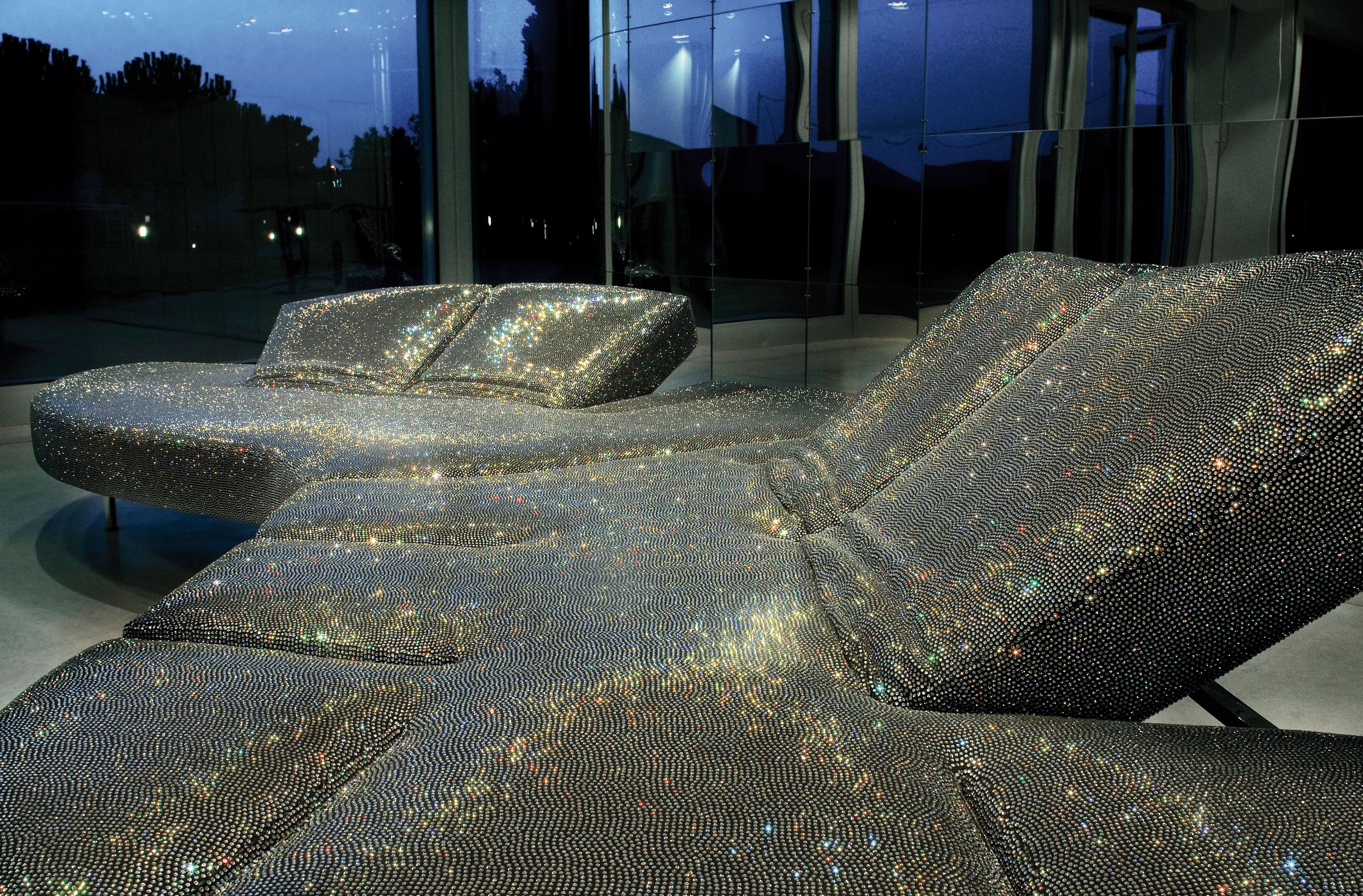 Диван с кристаллами Swarovski Edra для интерьера ARCH-00069536 - Вид №1