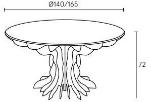ALBEDO Круглый стол из березы и хрусталя Tale sun-id-1423582 - Вид №6