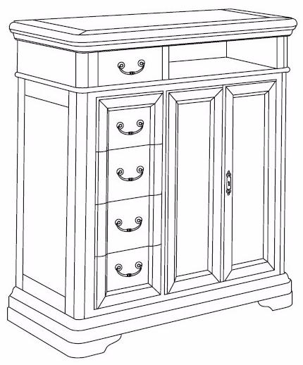 Arvestyle Тумба под телевизор из массива дерева с ящиками Giotto Ks-e204 - Вид №1