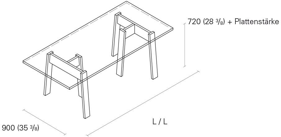 e15 Прямоугольный деревянный обеденный стол Basis sun-id-1424998 - Вид №6