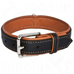 Т00018651 Ошейник для собак Conadian 60 кожа лося коньячно-черный 46-52см HUNTER