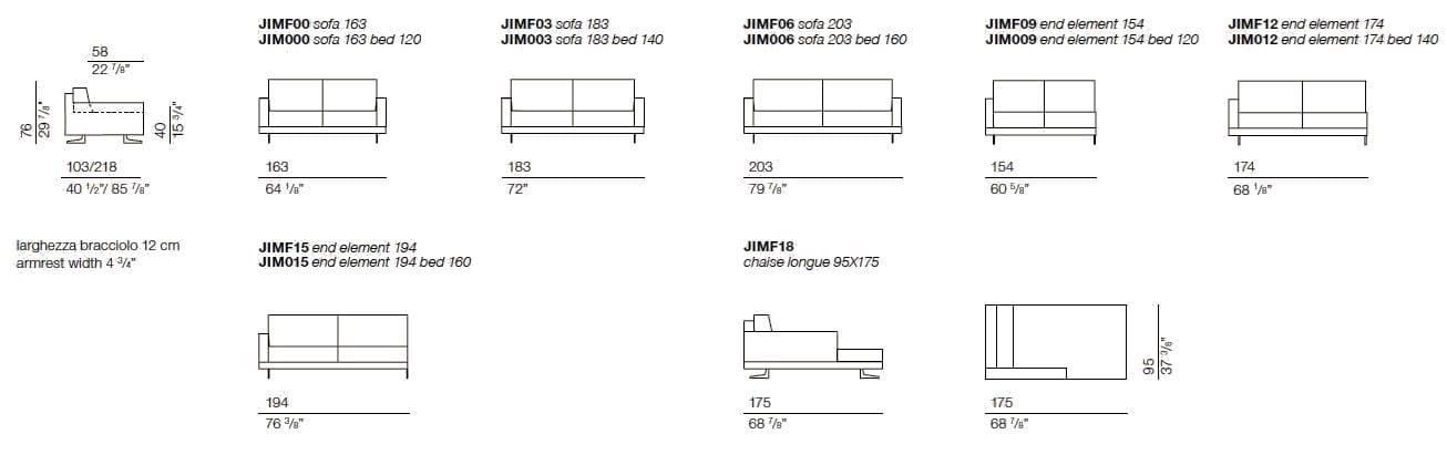 Ткань раскладной диван-кровать BODEMA JIMMY ARCH-00008321 - Вид №3