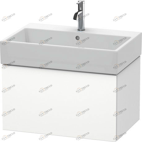 LC617601818 Тумбочка подвесная L-Cube #LC6176 684 x 459 мм Белый матовый, декор Duravit