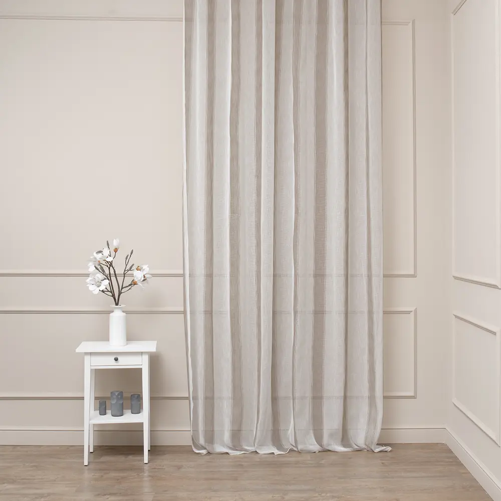 ЛТ тюль 1 п/м фентези жаккард fico бежевый 320 TEX REPUBLIC STLM-2070180