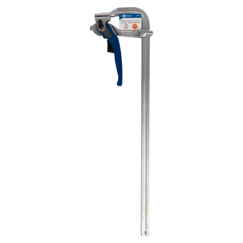 Струбцина F-образная Кобальт 249-099 600 мм - надежная фиксация для профессиональных работ 89374027 STLM-1517240 - Вид №1