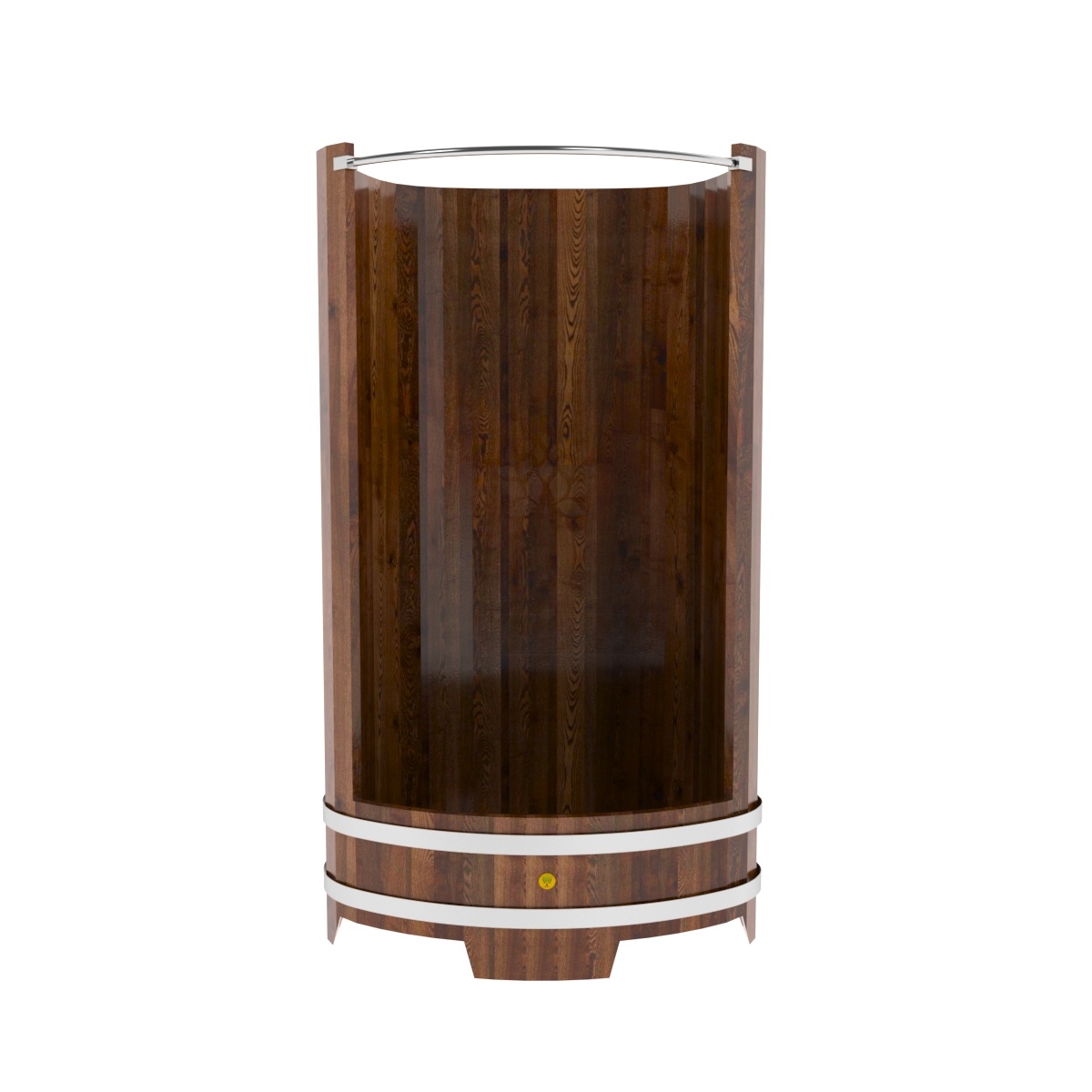 1848 Душевая кабина большая с держателем для шторки мореная премиум Alyarus  - Вид №2